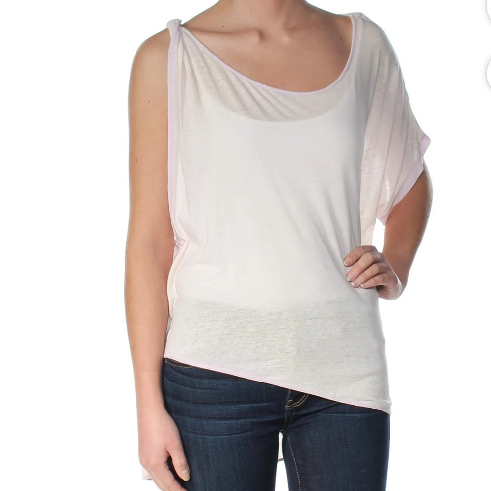 Free People One Shoulder Scoop Neck Shirt
